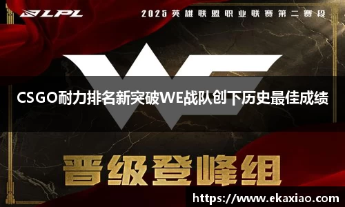 CSGO耐力排名新突破WE战队创下历史最佳成绩